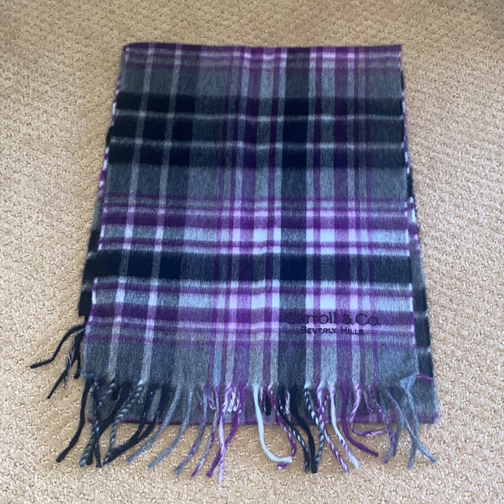 Carroll & Co. Cashmere Scarf Purple NWT